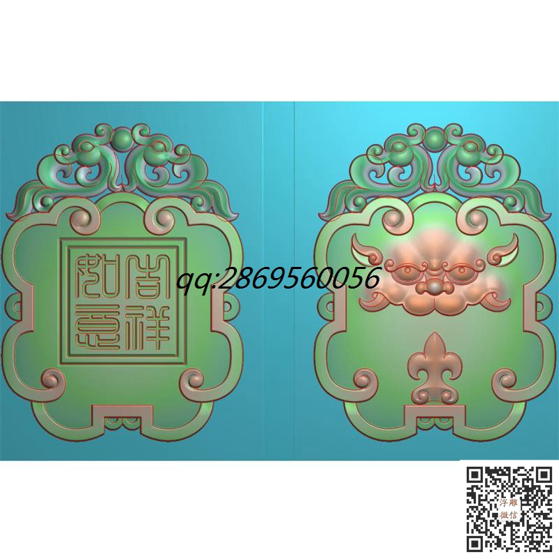 Y3543龙牌框兽面.jpg