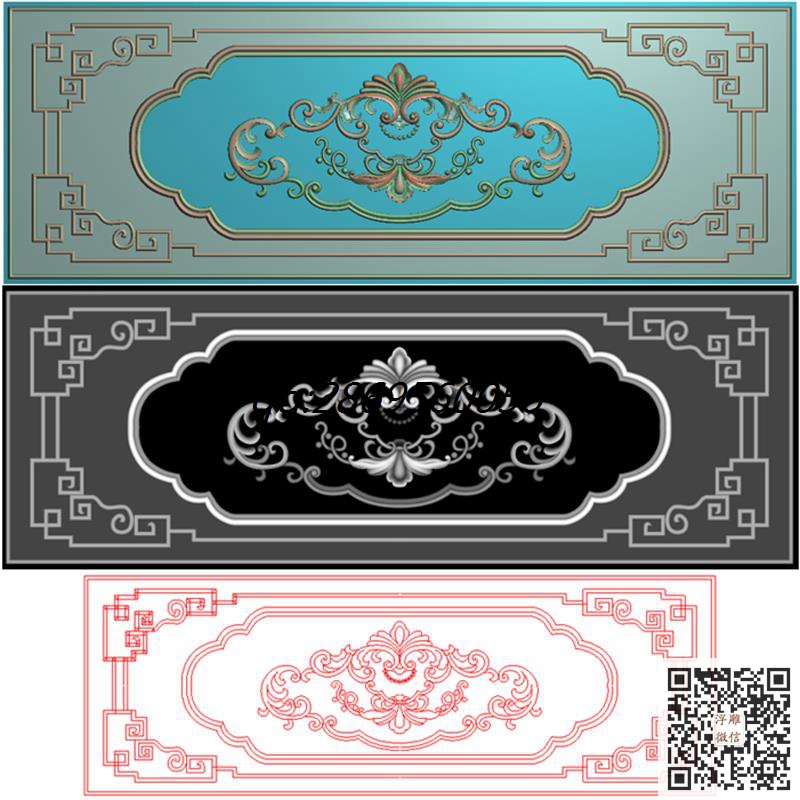 洋花仿古边框围板挡板门板牙板裙板JDP精雕图浮雕图521电脑雕刻图 (1).jpg