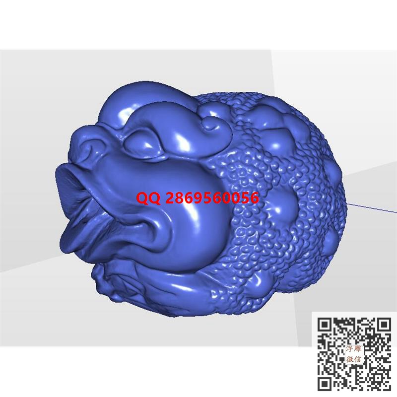 金蟾球stl圆雕图珠子3d模型