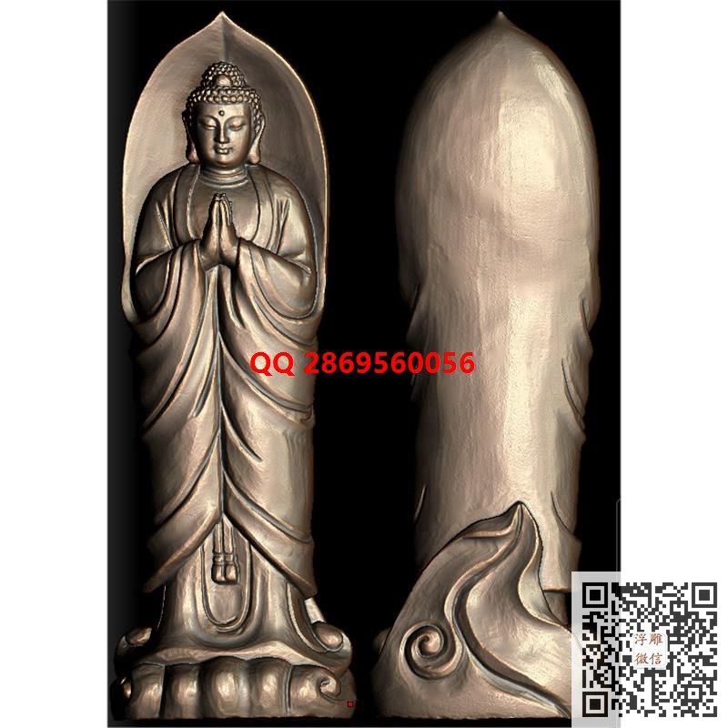 如来佛主摆件stl圆雕图如来佛站像3d打印三维立体模型