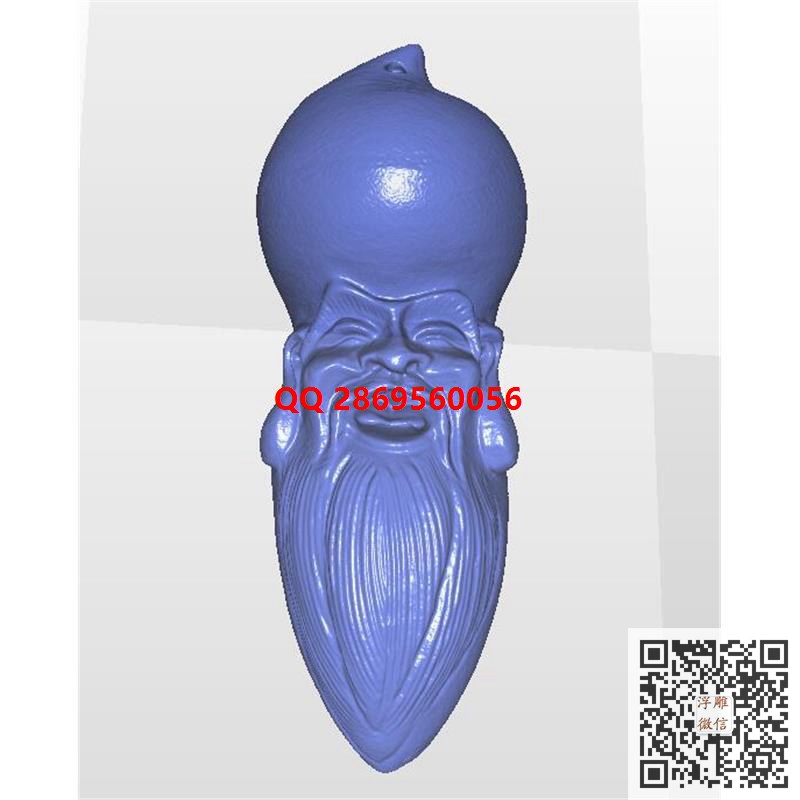 手把件寿星头stl圆雕图三维立体模型寿星头像挂件3d模型
