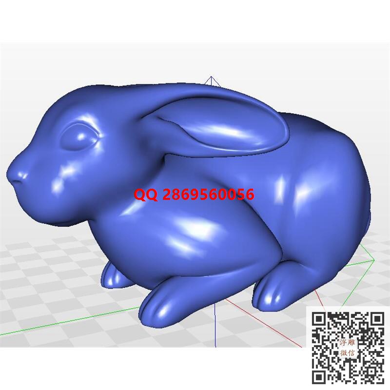 兔子摆件stl圆雕图三维立体模型3d打印兔子玉兔