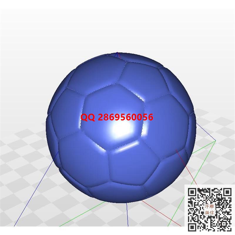 足球stl圆雕图三维立体模型3d打印足球圆球3d模型文件