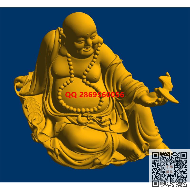 蝙蝠坐佛stl圆雕图蝙蝠弥勒佛摆件福在眼前佛像3d三维立体模型