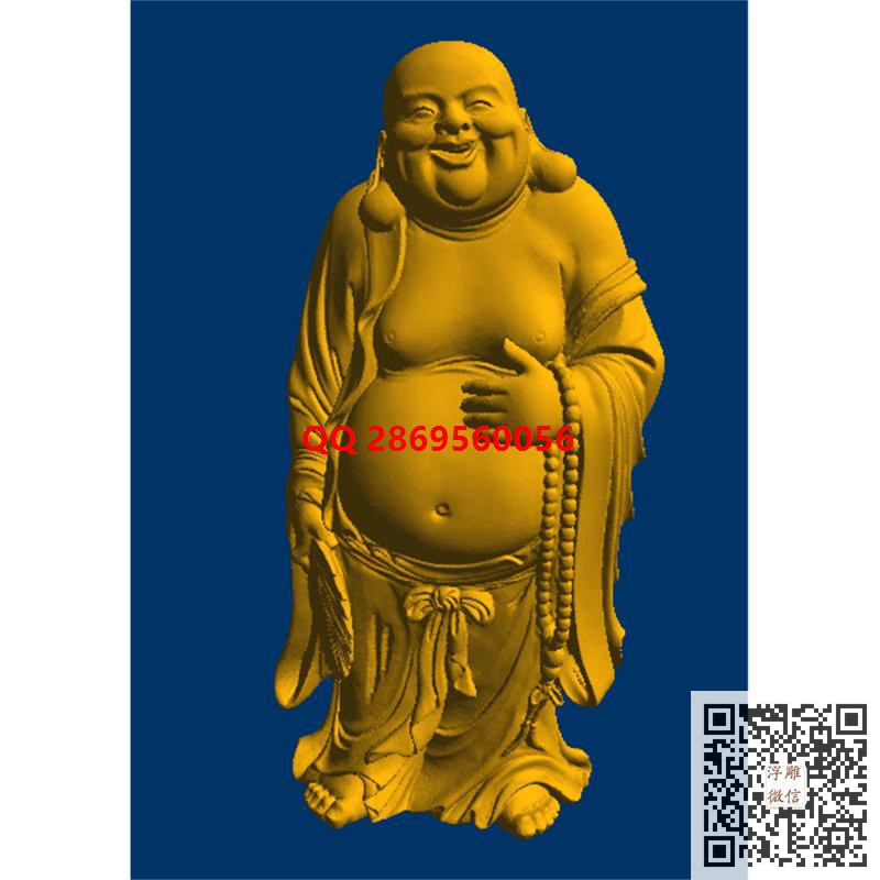 大笑佛stl圆雕图弥勒佛站像摆件3d打印模型三维立体模型