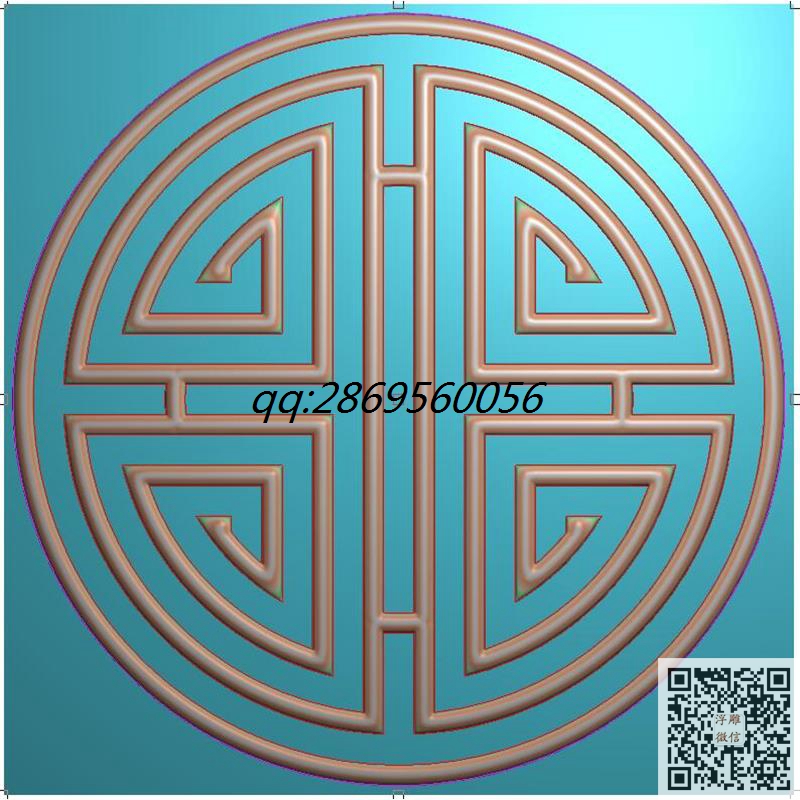 圆形寿字精雕图门板圆寿字仿古寿字