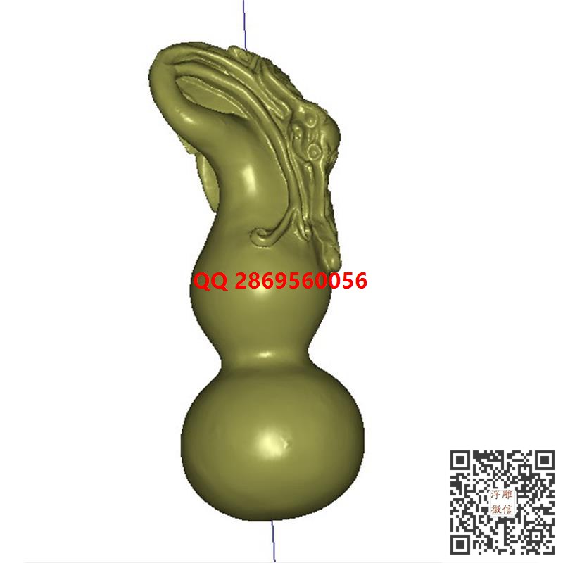 蝙蝠葫芦挂件stl圆雕图蝙蝠葫芦3d三维立体模型