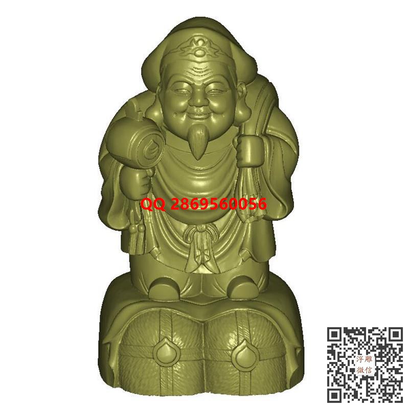 财神地主人物stl圆雕图财神圆雕图3d三维立体模型