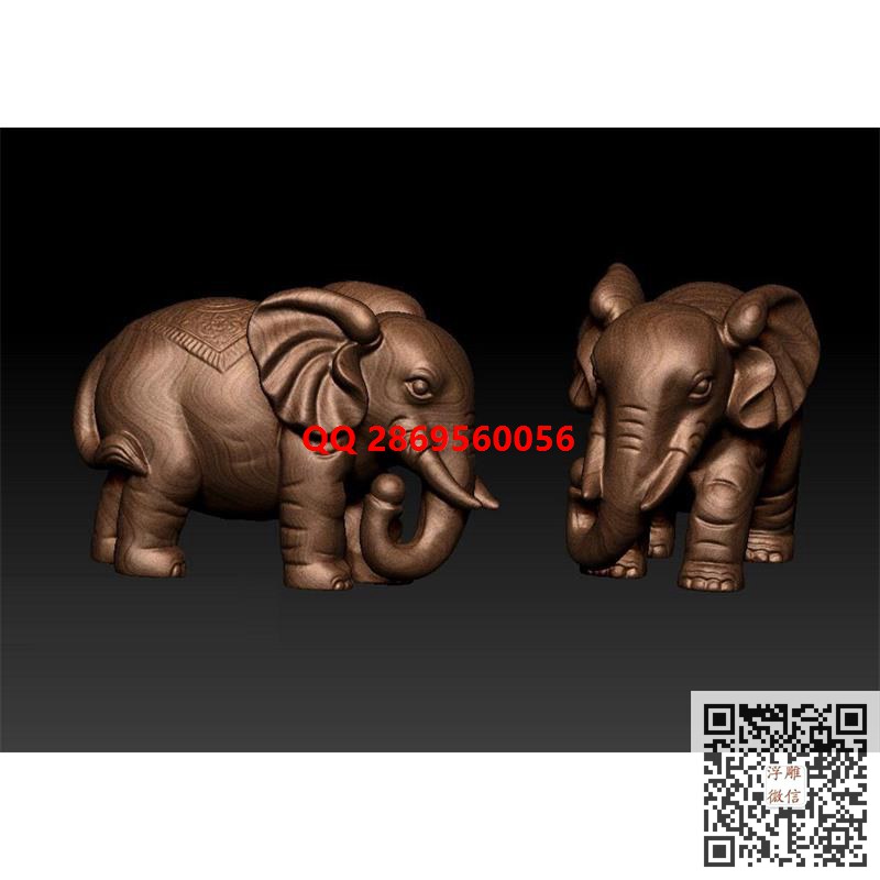 大象圆雕图大象摆件stl圆雕三维立体模型3d打印