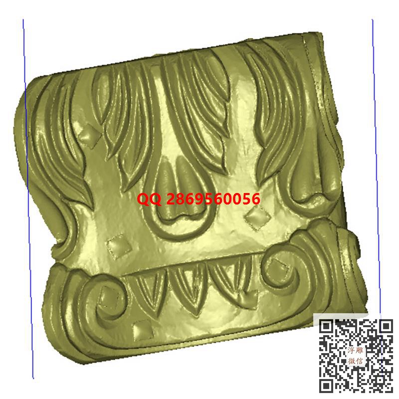 脚踏洋花柱头stl圆雕图3d打印三维立体模型