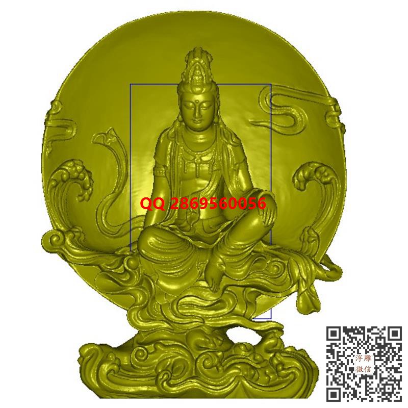 锦梅观音stl圆雕图观音坐像摆件3d打印圆雕图