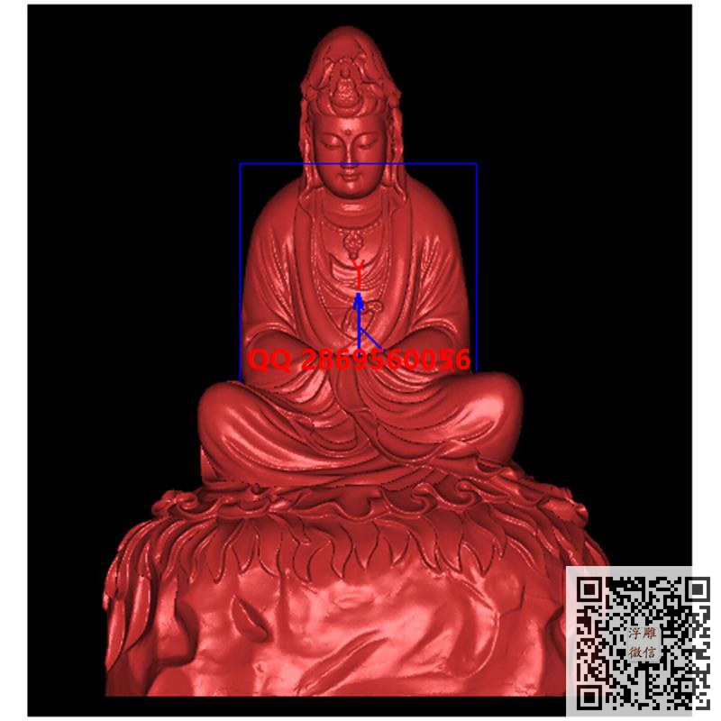 精品沉思观音stl圆雕图观音坐像摆件3d打印三维立体模型观音圆雕图