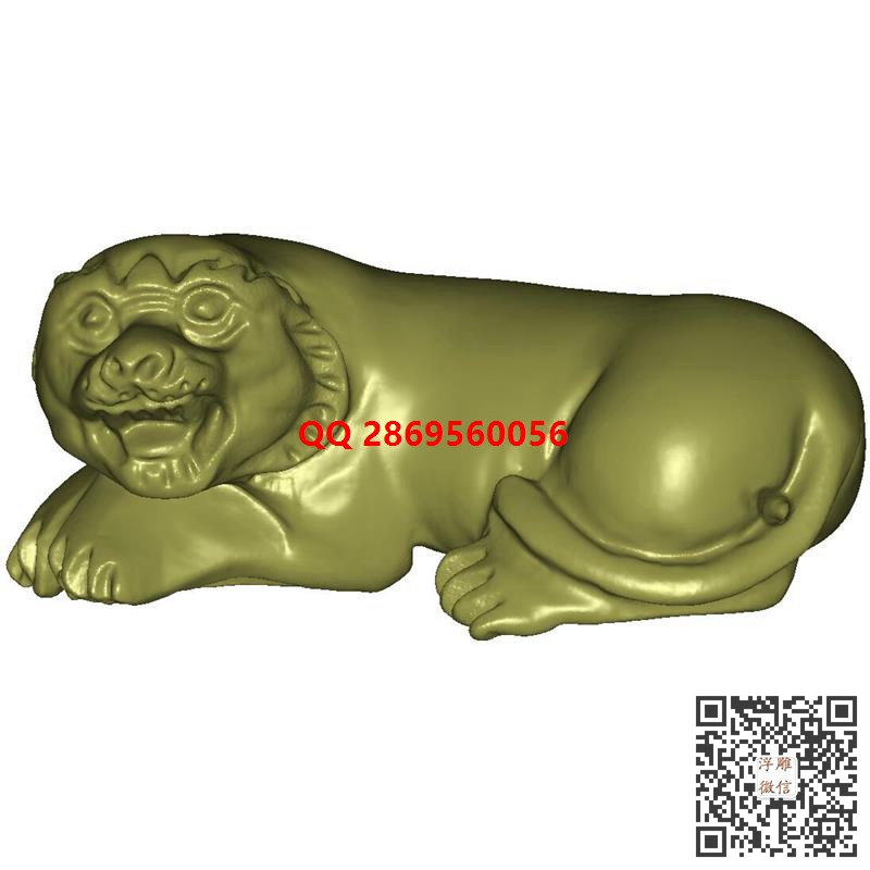 老虎卧虎圆雕图stl模型3d三维立体模型