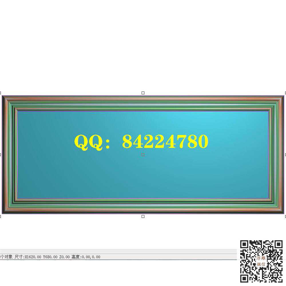 边框1620-680牌匾边框精雕图灰度图
