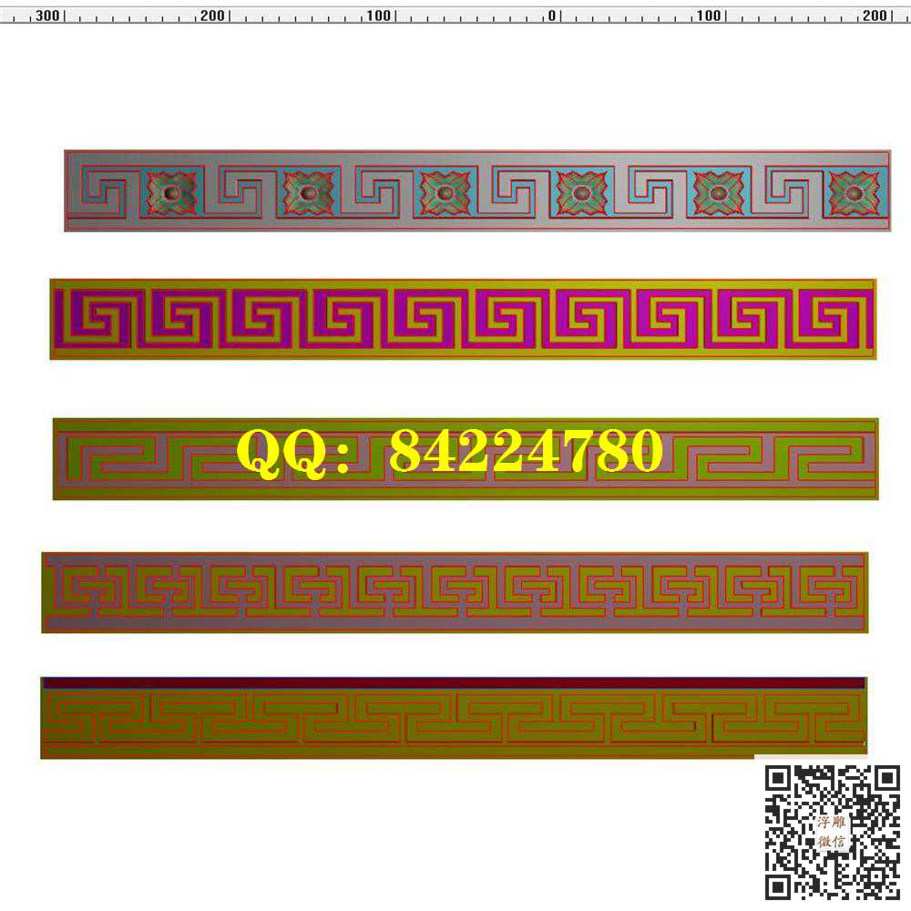 边框集合万字回纹边框线条精雕图灰度图