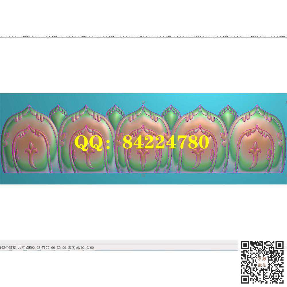 藏式花500-120精雕图灰度图