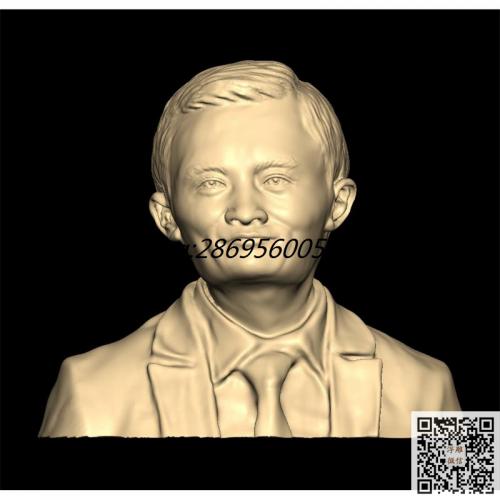 立体人物圆雕图stl立体模型半身像3d打印电脑数控雕刻图立体头像