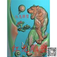 挂件老虎精雕图挂件牌子上山虎牌子灰度图jdp素材文件老虎动物挂坠bmp电脑雕刻图浮雕图