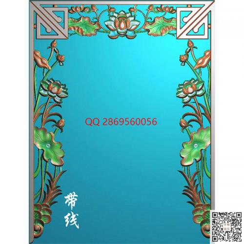 仿古镂空莲花荷花佛龛神台挂落带线精雕图jdp灰度图莲花供神台牙板bmp电脑雕刻浮雕图数控雕刻机图素材