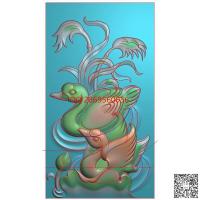鹅牌情侣爱情寓意挂件带线精雕图jdp大鹅花鸟挂件灰度图bmp电脑雕刻浮雕图数控雕刻机图素材