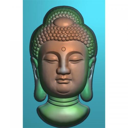 如来佛头挂件精雕图佛像头像挂坠立体佛头jdp灰度图bmp电脑雕刻浮雕图数控雕刻机图素材