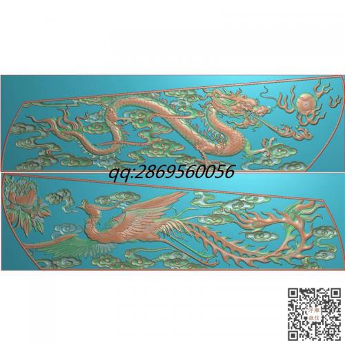 龙凤棺材尺寸：1879-529-10龙凤棺材帮子精雕图jdp灰度图bmp电脑雕刻浮雕图数控雕刻机图素材