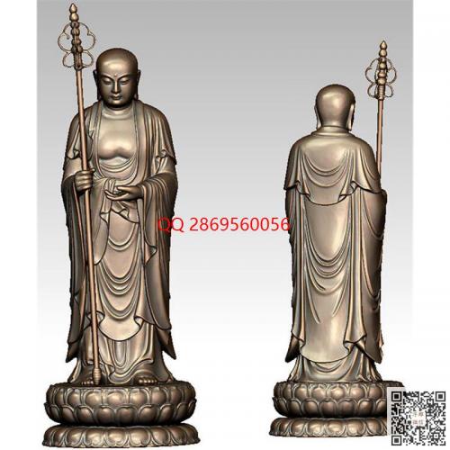 站立唐僧圆雕图stl模型佛像站佛地藏王菩萨摆件3d打印三维立体模型电脑雕刻浮雕图数控雕刻机图素材