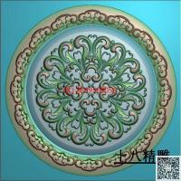 圆形洋花门花精雕图jdp灰度图bmp电脑雕刻浮雕图数控雕刻机图素材