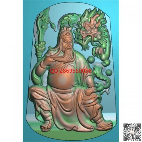 关公戏龙挂件精雕图关公龙牌jdp灰度图bmp电脑雕刻浮雕图数控雕刻机图素材