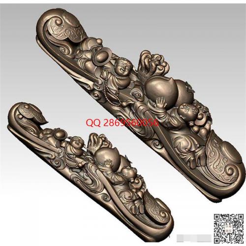 仿古人物如意摆件3d打印模型三维立体图童子如意stl圆雕图电脑雕刻浮雕图数控雕刻机图素材