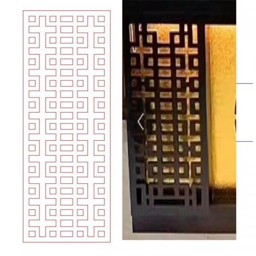 镂空花格屏风线雕图精雕图jdp矢量图镂空线条格子隔断挂屏电脑雕刻数控雕刻机图素材