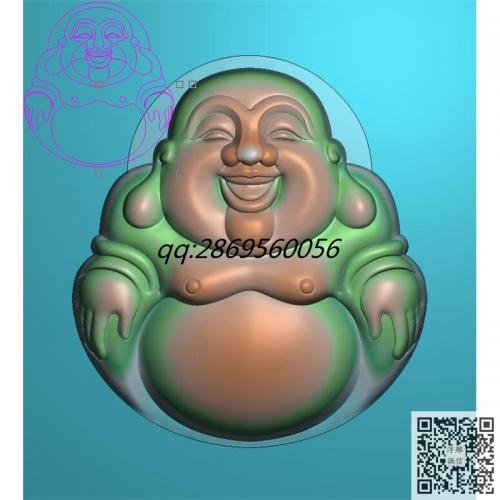 弥勒佛挂件精雕图jdp灰度图玉雕图佛公牌子bmp电脑雕刻浮雕图数控雕刻机图素材