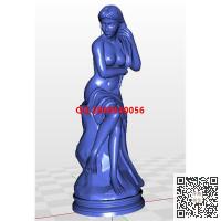 少女雕像人物坐像stl圆雕图3d打印三维立体模型电脑雕刻浮雕图数控雕刻机图素材