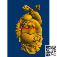 弥勒黄金袋stl圆雕图弥勒佛站像摆件3d打印三维立体模型布袋弥勒佛电脑雕刻浮雕图数控雕刻机图素材