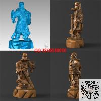 关公站像stl圆雕图关公宝剑3d打印三维立体模型忠义关公电脑雕刻浮雕图数控雕刻机图素材
