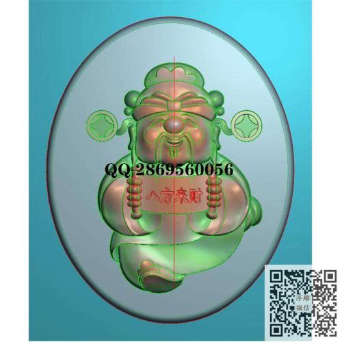 财神八方来财铜钱玉牌挂件玉雕精雕图jdp灰度图bmp电脑雕刻浮雕图数控雕刻机图素材