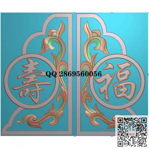 石雕洋花福寿墓碑抱鼓石鼓门墩精雕图jdp灰度图bmp电脑雕刻浮雕图数控雕刻机图素材