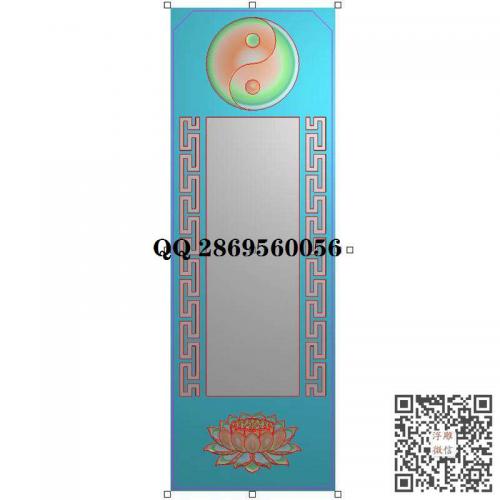 八卦莲花牌位牌匾精雕图jdp灰度图bmp电脑雕刻浮雕图数控雕刻机图素材