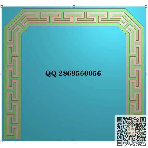 墓碑石碑回纹框精雕图jdp灰度图bmp电脑雕刻浮雕图数控雕刻机图素材