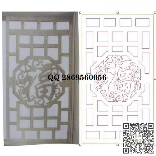 镂空洋花福字隔断花格屏风玄关精雕图jdp灰度图bmp电脑雕刻浮雕图数控雕刻机图素材