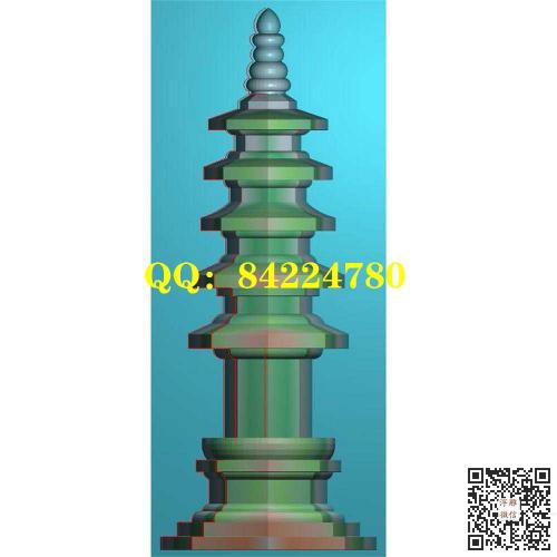 宝塔佛塔天王塔高塔精雕图jdp灰度图bmp电脑雕刻浮雕图数控雕刻机图素材